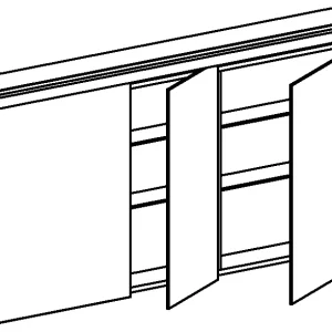 Achat Immédiat Armoire de toilette Alterna format LED plus Dark taupe